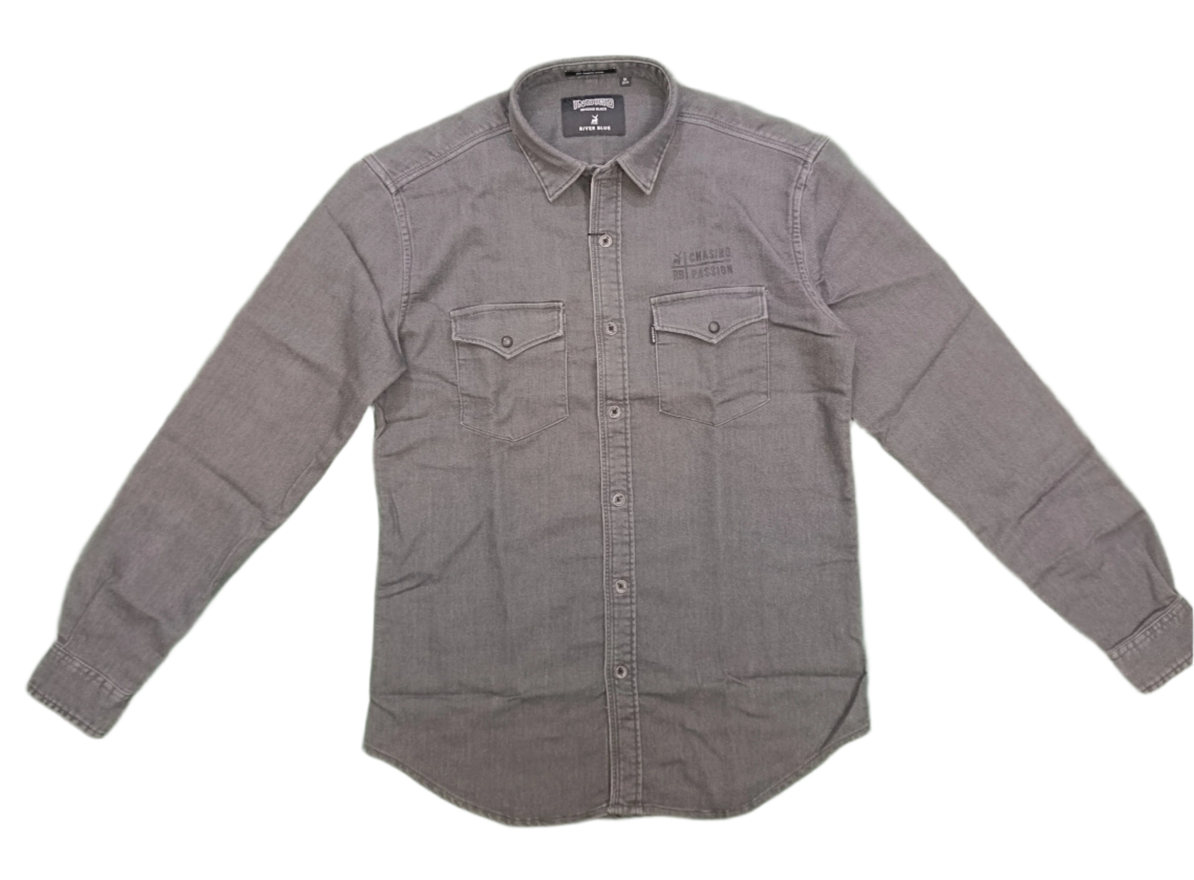 RIVERBLUE Men's Grey Shirt