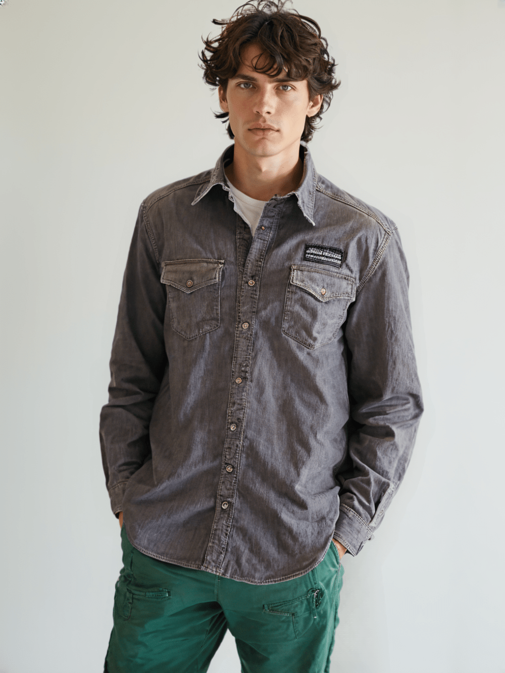 RIVERBLUE Men's Grey Shirt