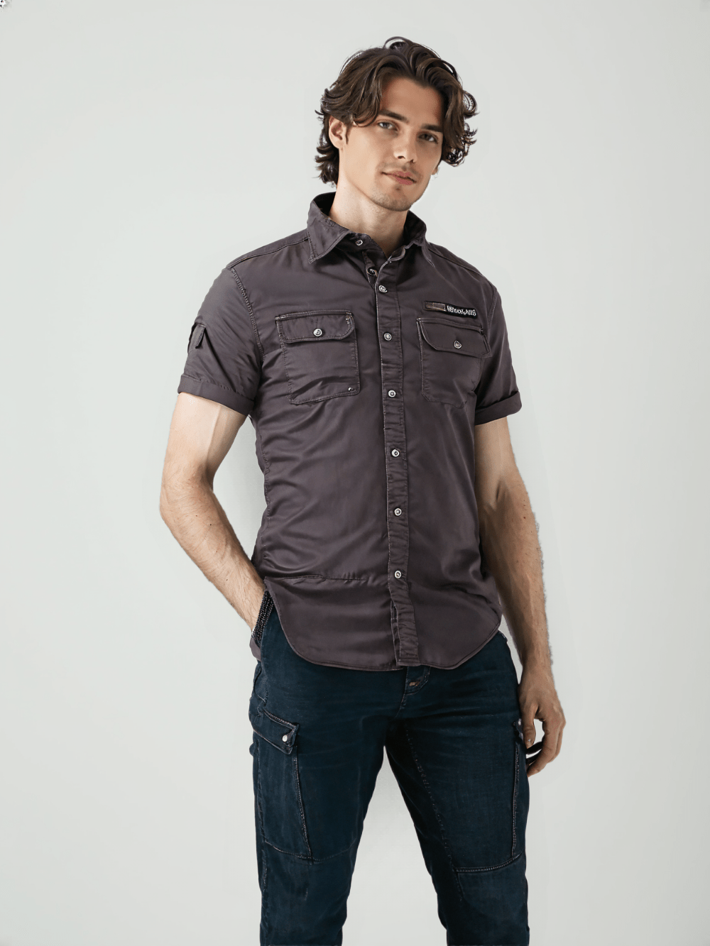 RIVERBLUE Men's Black Shirt