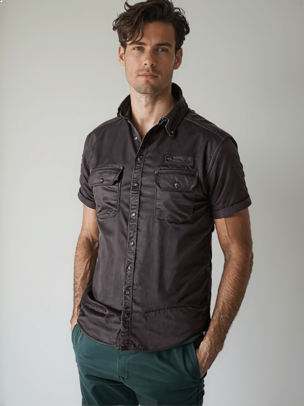 RIVERBLUE Men's Black Shirt