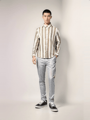 RIVERBLUE Men's Striped Shirt