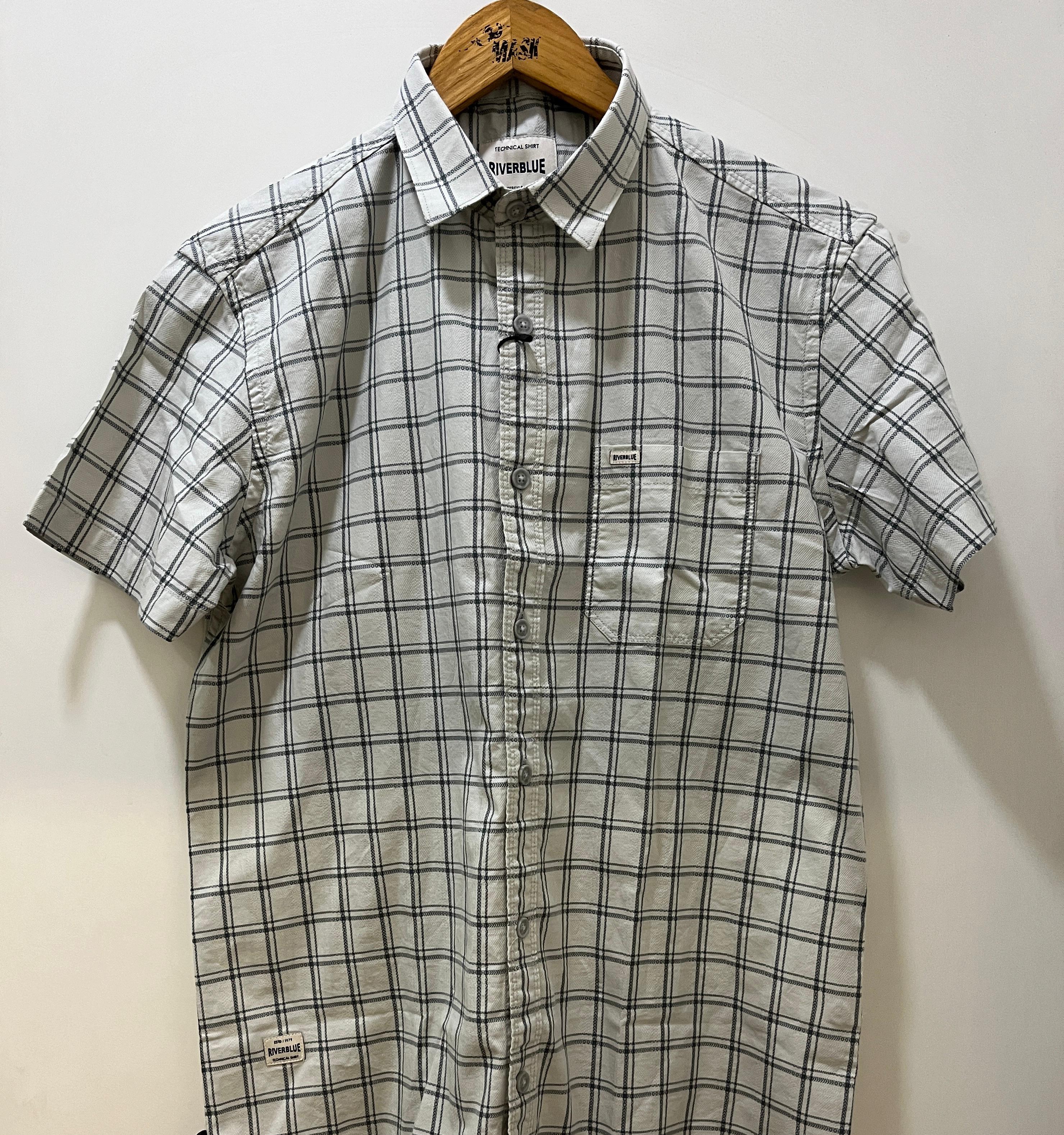 RIVERBLUE Men's Check Shirt