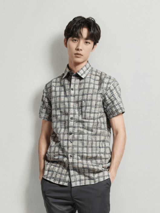 RIVERBLUE Men's Check Shirt