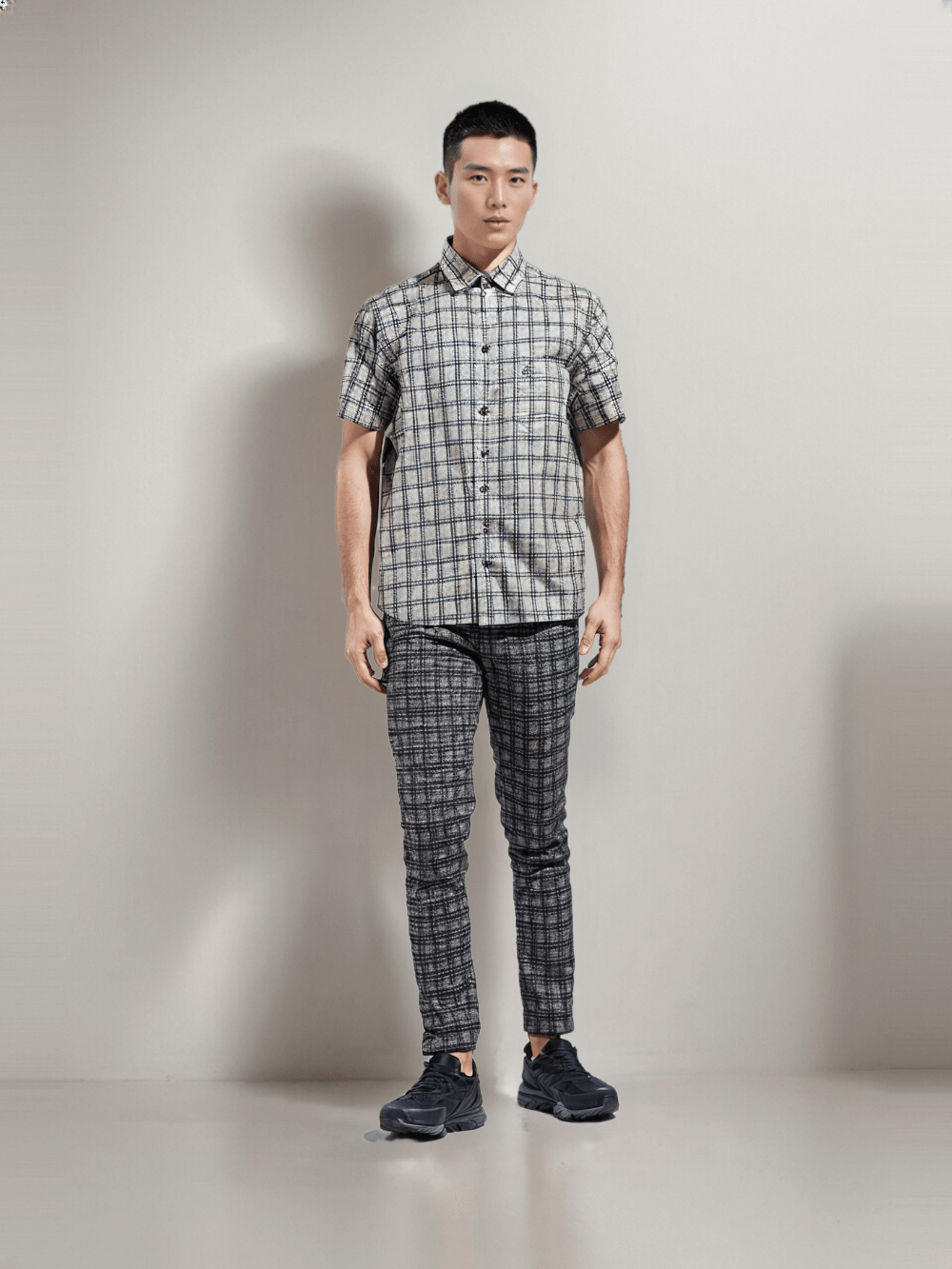 RIVERBLUE Men's Check Shirt