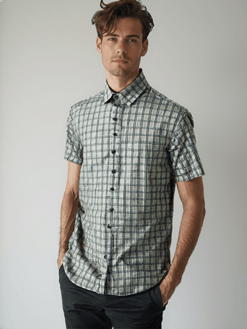 RIVERBLUE Men's Check Shirt