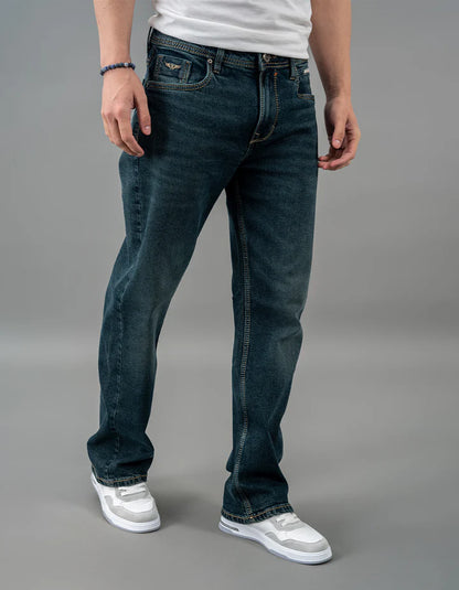 ROOKIES Med Blue 5 Pocket Midrise Loose Fit Jeans