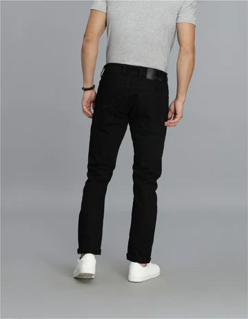 ROOKIES Men's Black 5 Pocket Low-Rise Ankle Length Jeans