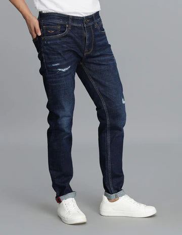 Dk Blue 5 Pocket Low-Rise Ankle Length Jeans