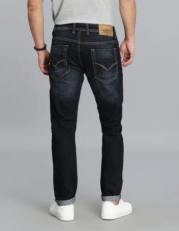 ROOKIES Men's Dk Blue 5 Pocket Low-Rise Ankle Length Jeans