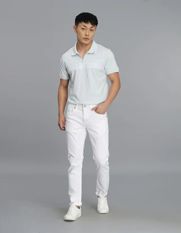 ROOKIES Men's White 5 Pocket Low-Rise Ankle Length Jeans