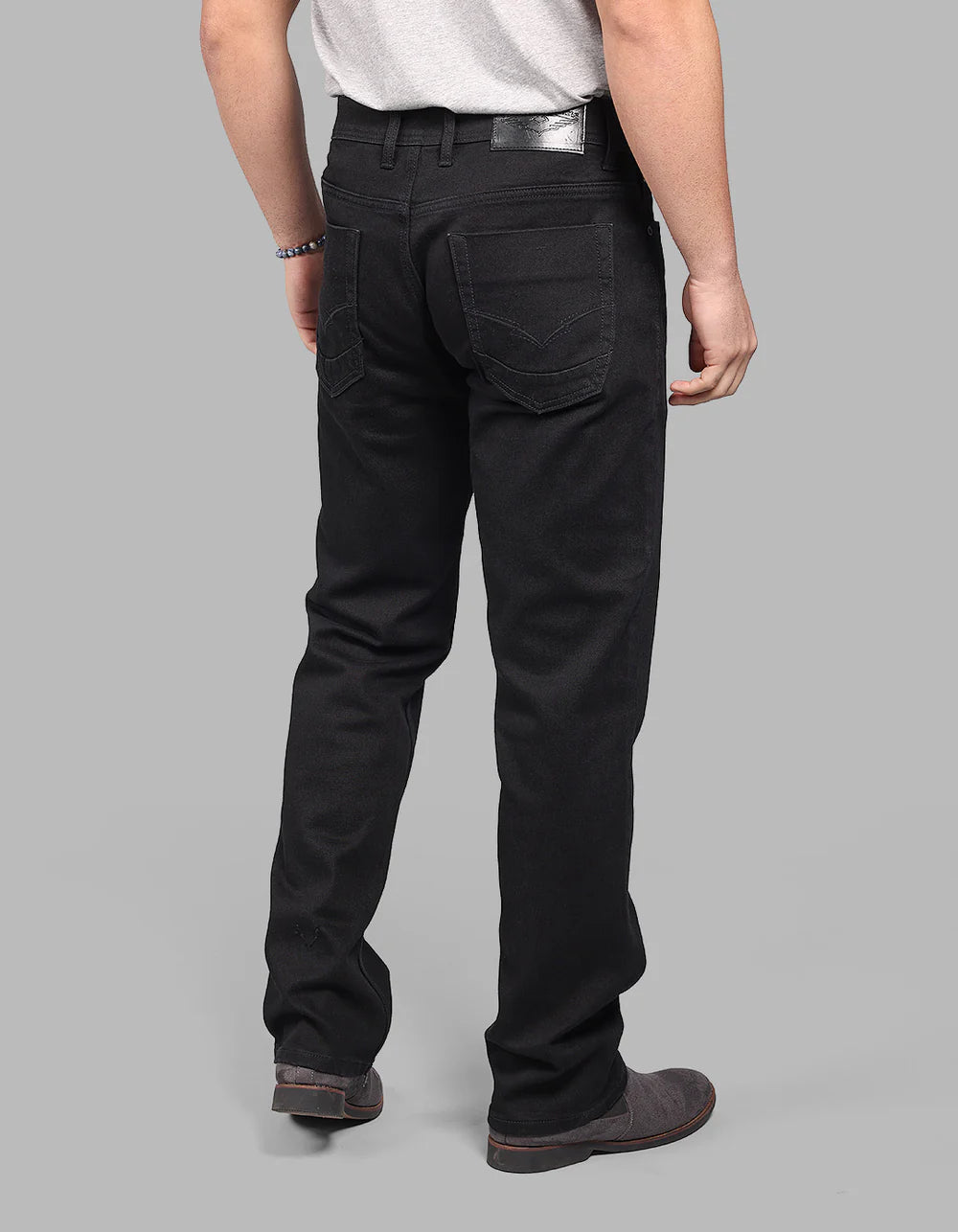 ROOKIES Black Midrise, Comfort And Straight Fit Stretch Jeans