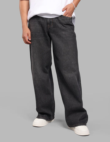 ROOKIES Dark Charcoal Extra Loose Fit Jeans