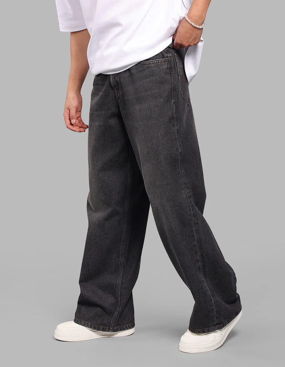 ROOKIES Dark Charcoal Extra Loose Fit Jeans