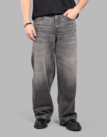ROOKIES Charcoal Extra Loose Fit Jeans