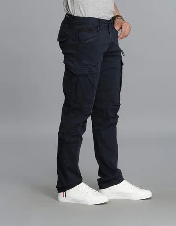 ROOKIES Men's Navy Regular Fit Cargo Pant