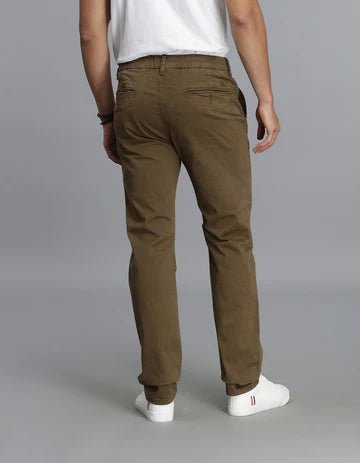 ROOKIES Men's Khaki Regular Fit Cargo Pant