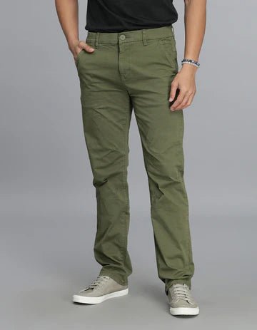 ROOKIES Men's Olive Regular Fit Cargo Pant