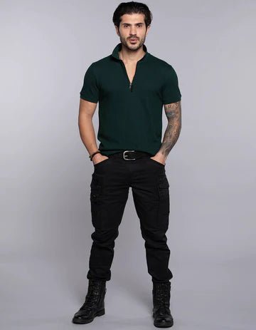 ROOKIES Men's Black Regular Fit Cargo Pant