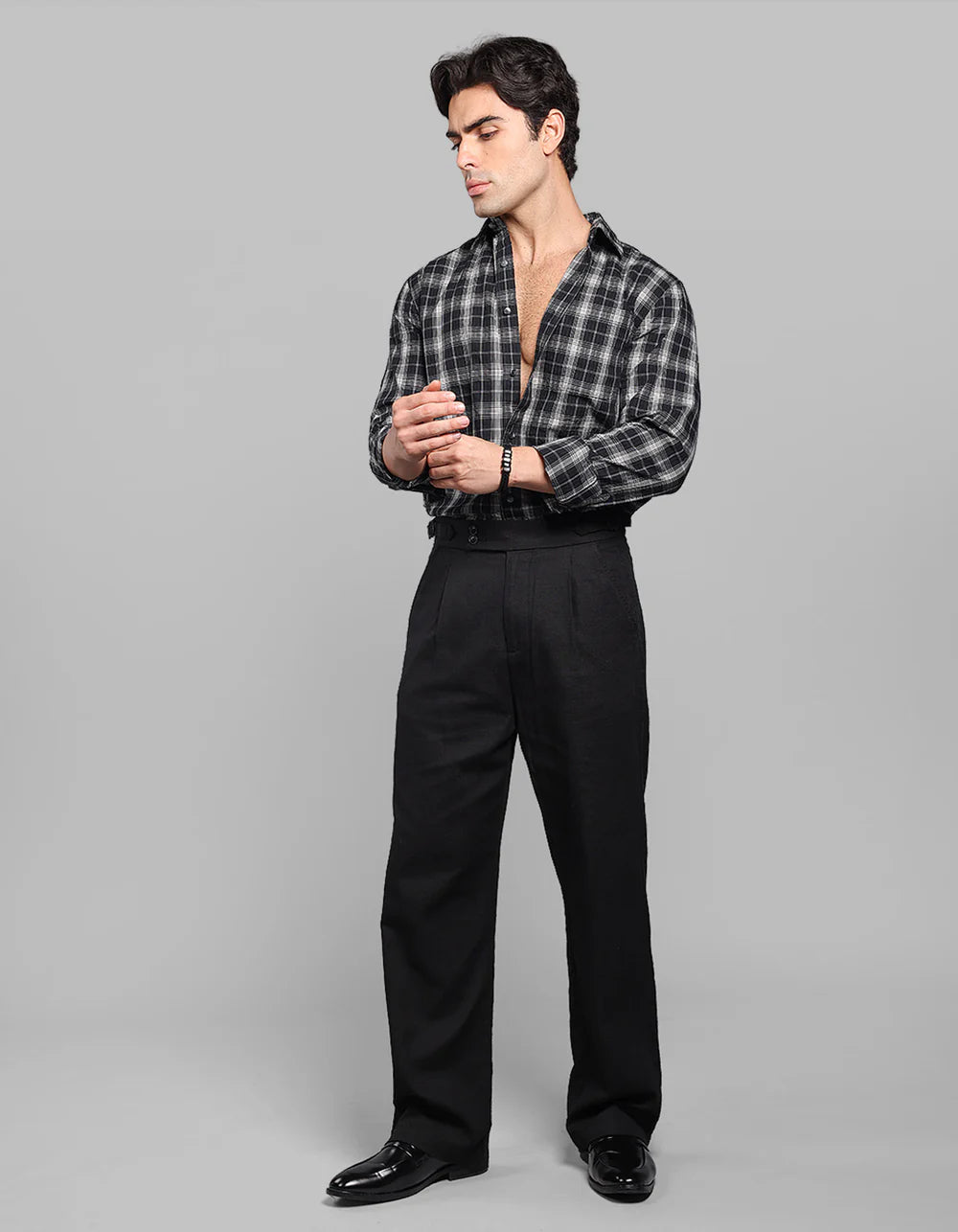 ROOKIES Pleated Korean Fit Cotton Pants