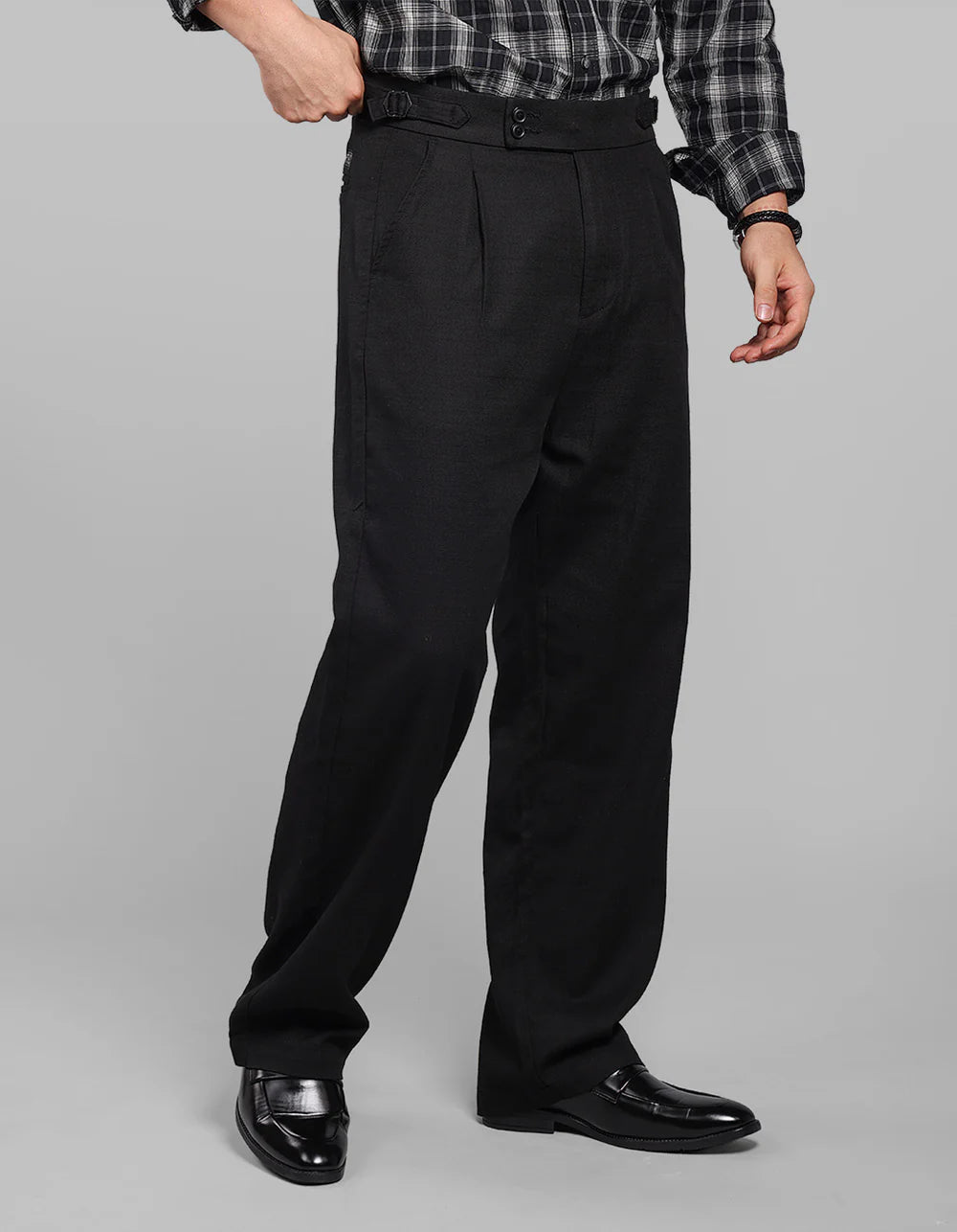 ROOKIES Pleated Korean Fit Cotton Pants