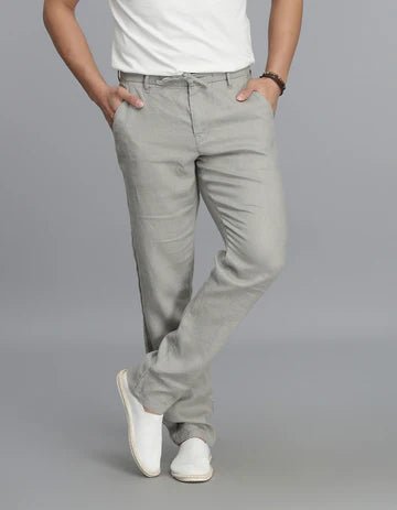 ROOKIES Men's Dark Stone Linen Chino Pant
