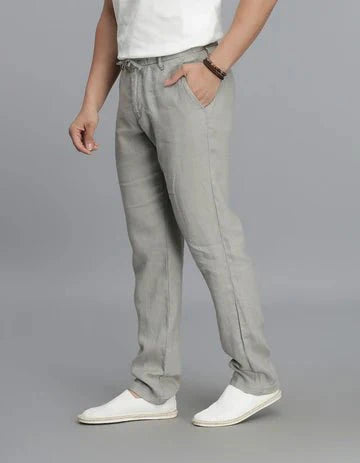ROOKIES Men's Dark Stone Linen Chino Pant