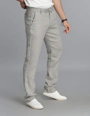 ROOKIES Men's Dark Stone Linen Chino Pant