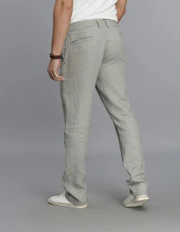 ROOKIES Men's Dark Stone Linen Chino Pant