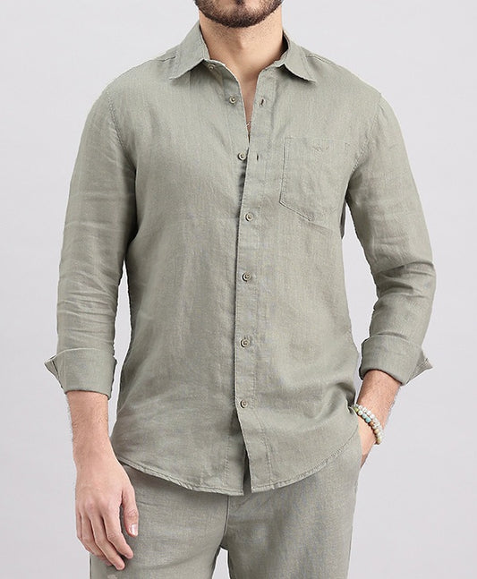 ROOKIES Men's Full Sleeve Linen Shirt