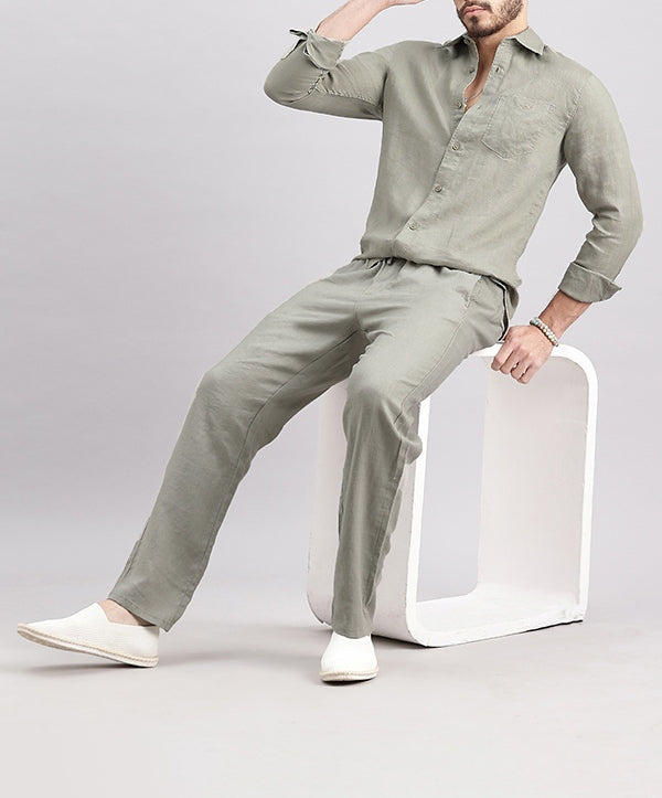 ROOKIES Men's Full Sleeve Linen Shirt