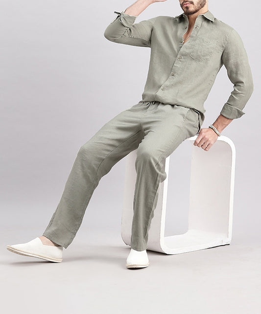 ROOKIES Men's Full Sleeve Linen Shirt