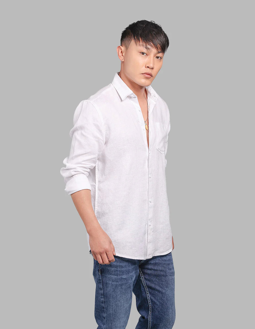 ROOKIES Full Sleeve 100% Linen Shirt