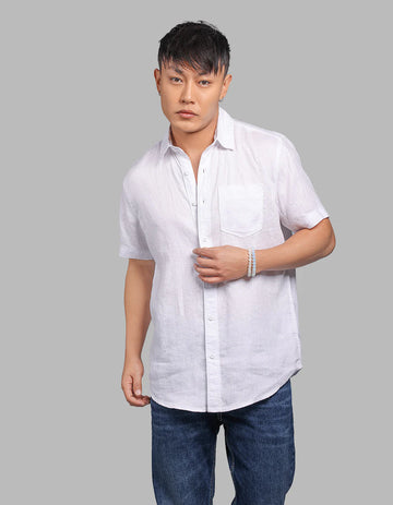 ROOKIES Half Sleeve 100% Linen Shirt
