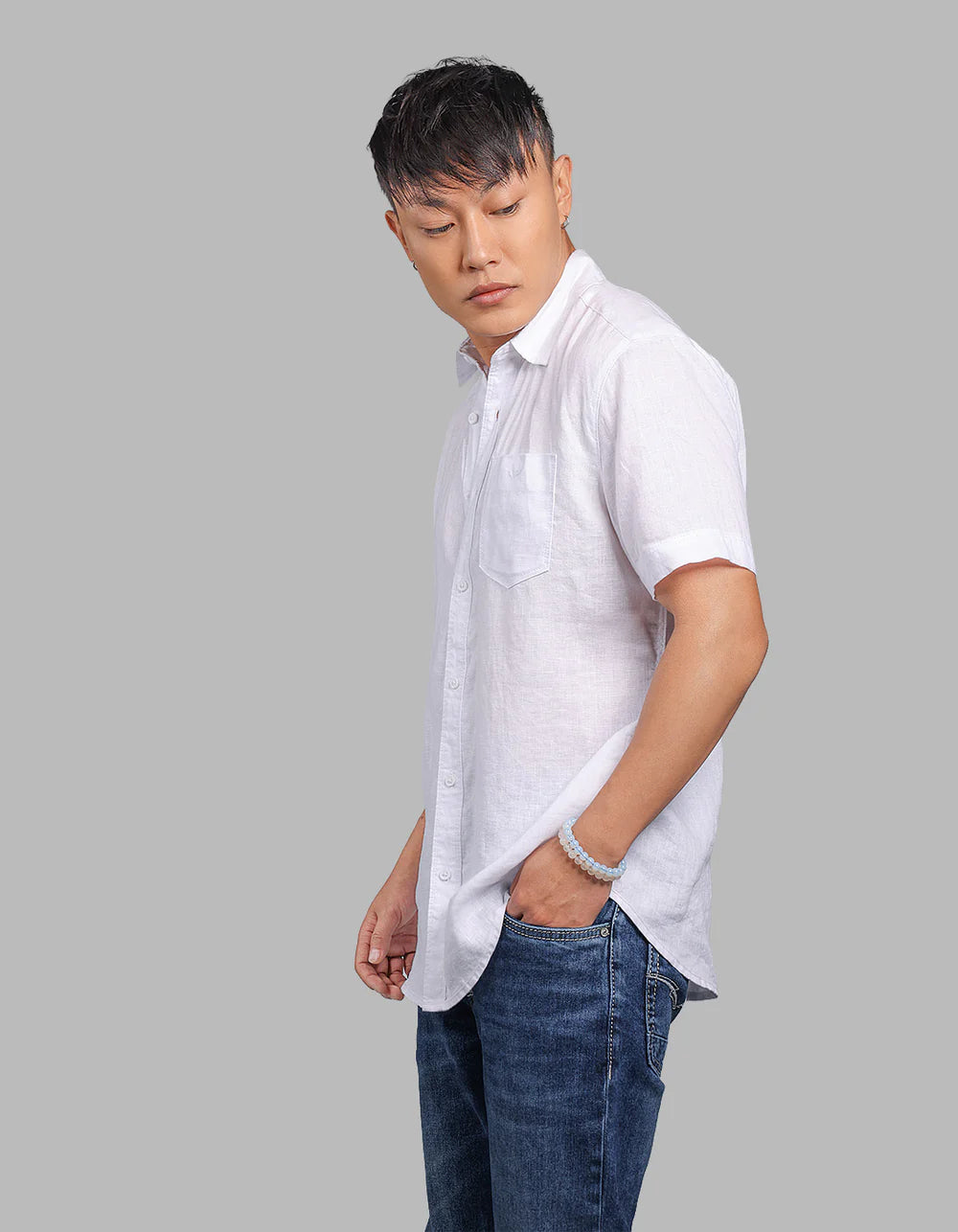 ROOKIES Half Sleeve 100% Linen Shirt