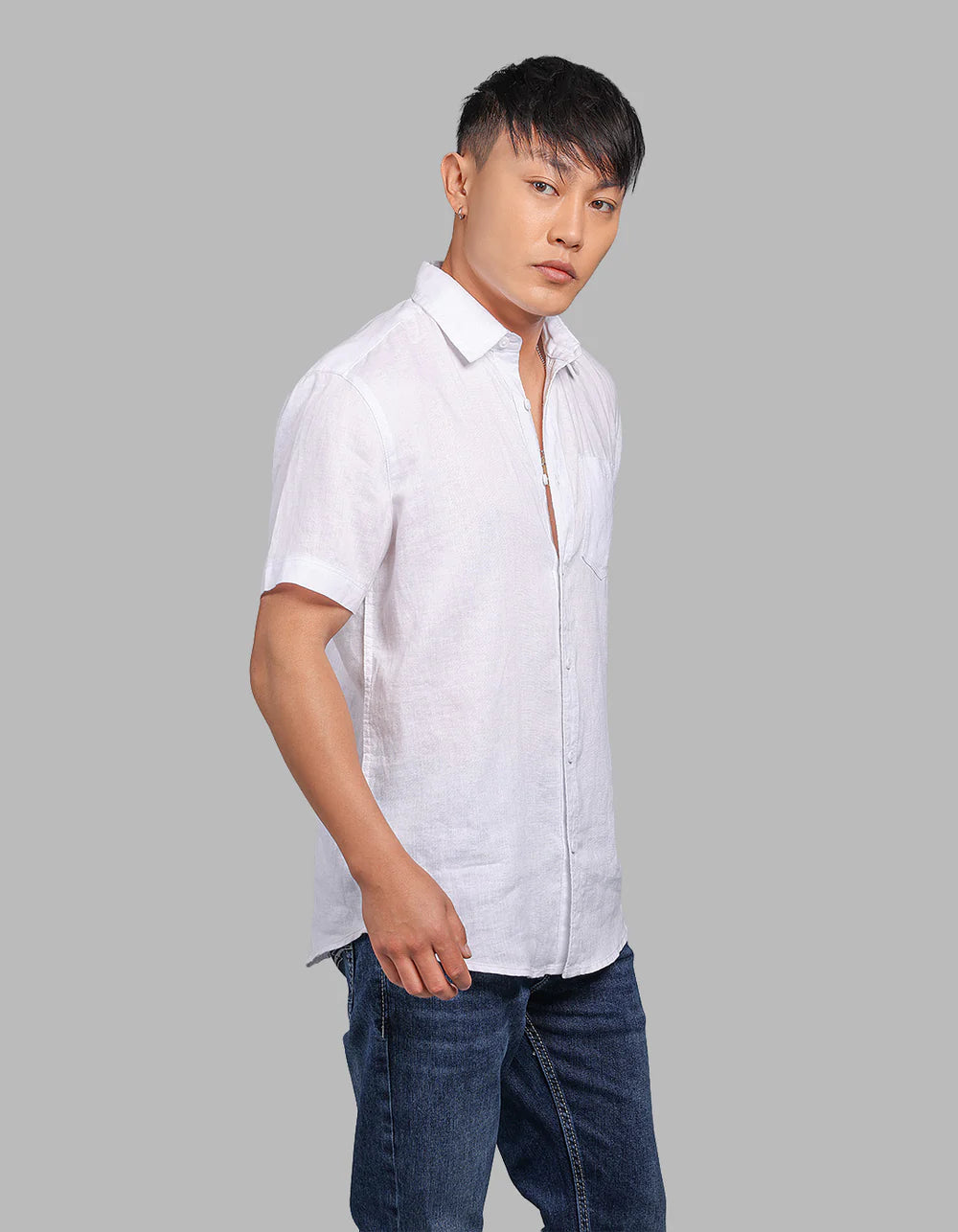 ROOKIES Half Sleeve 100% Linen Shirt