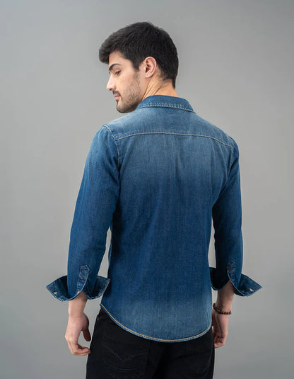 ROOKIES Dk Blue Full Sleeve Denim Shirt