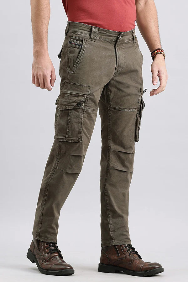 ROOKIES Military Green Regular Fit Cargo Pant