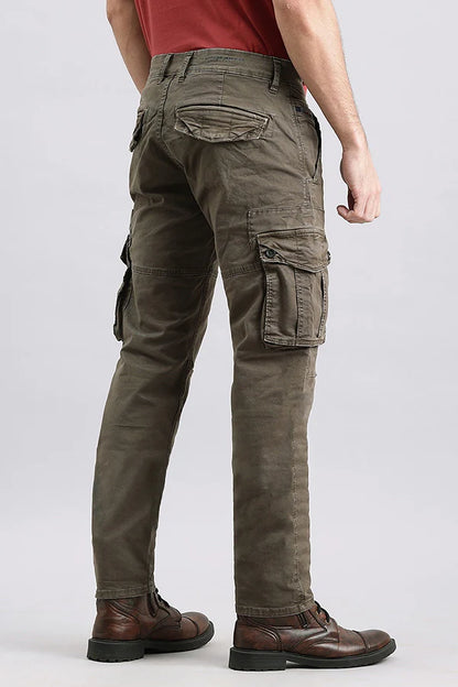 ROOKIES Military Green Regular Fit Cargo Pant