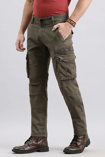 ROOKIES Military Green Regular Fit Cargo Pant