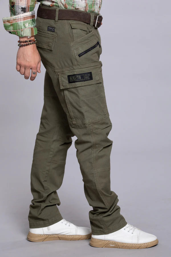 ROOKIES Olive Regular Fit Cargo Pant