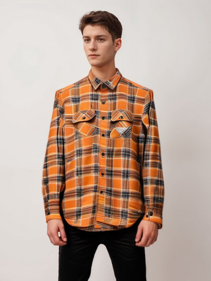 RIVERBLUE Men's Check shirt