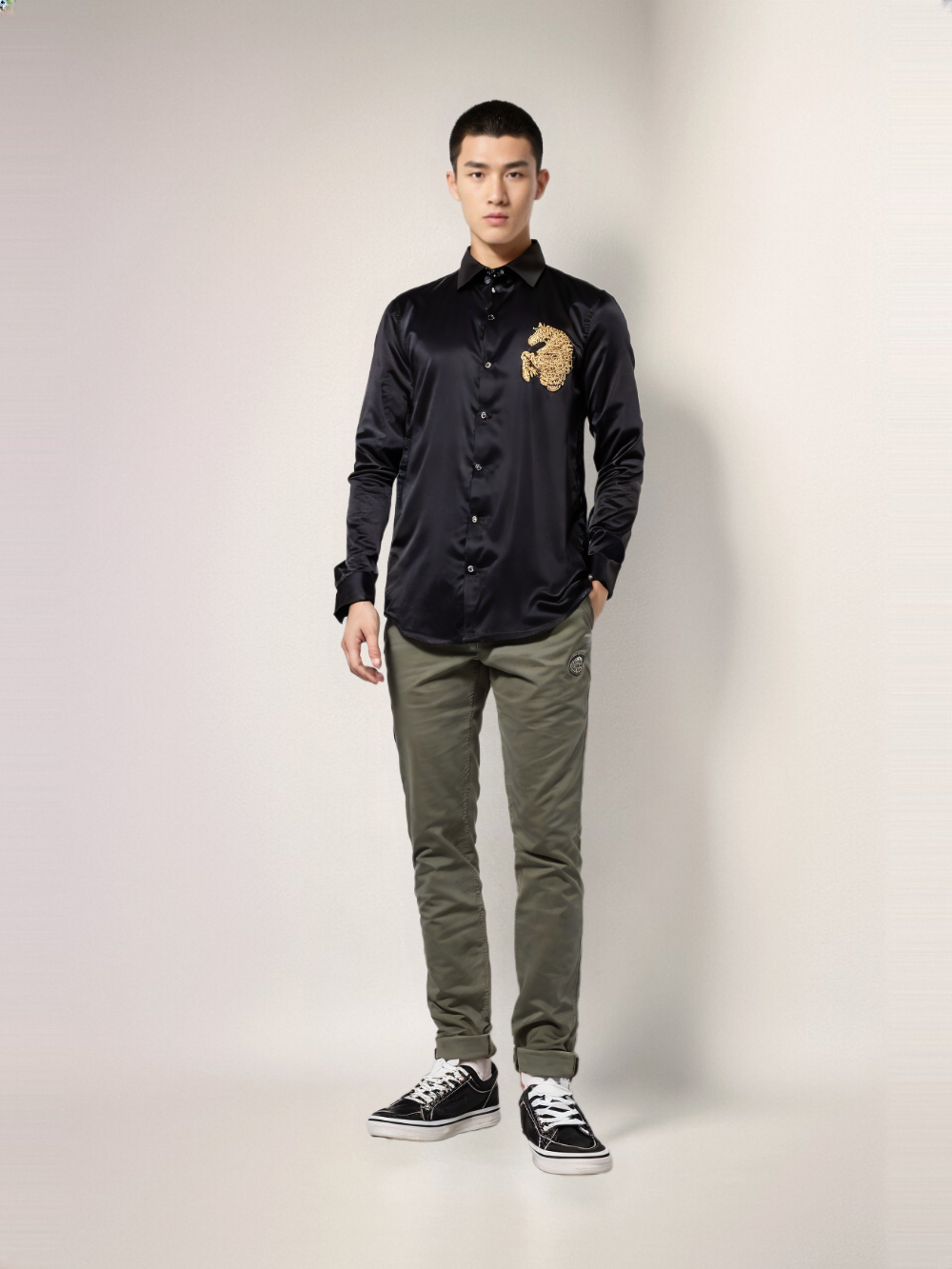 SIGOTTO Men's Party wear Shirt