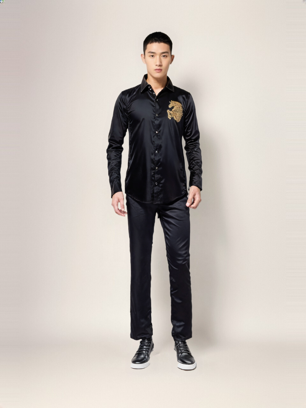 SIGOTTO Men's Party wear Shirt