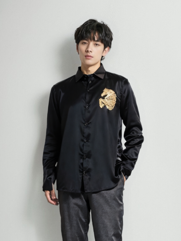 SIGOTTO Men's Party wear Shirt