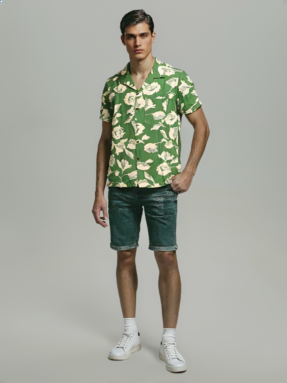 Men Leaf Me Wild – Summer Print Shirt
