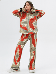 Women's Orange printed Co-Ord set