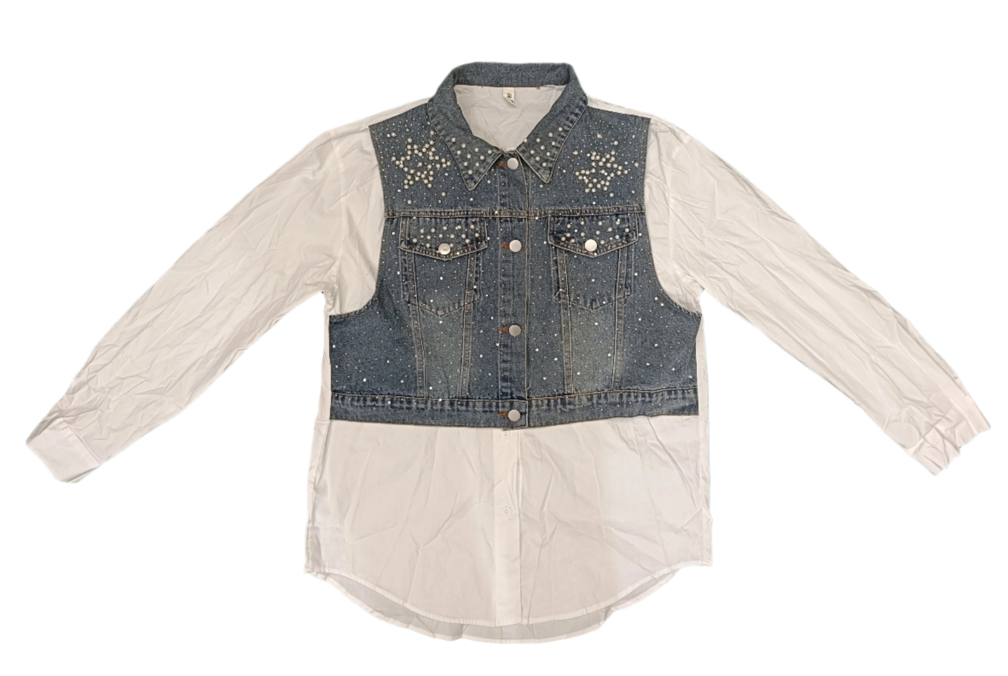 Women's Denim & White Shirt