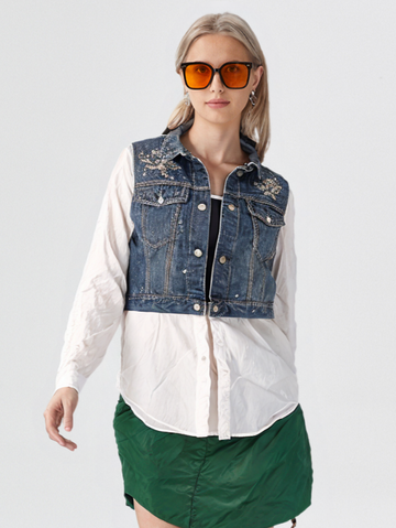 Women's Denim & White Shirt