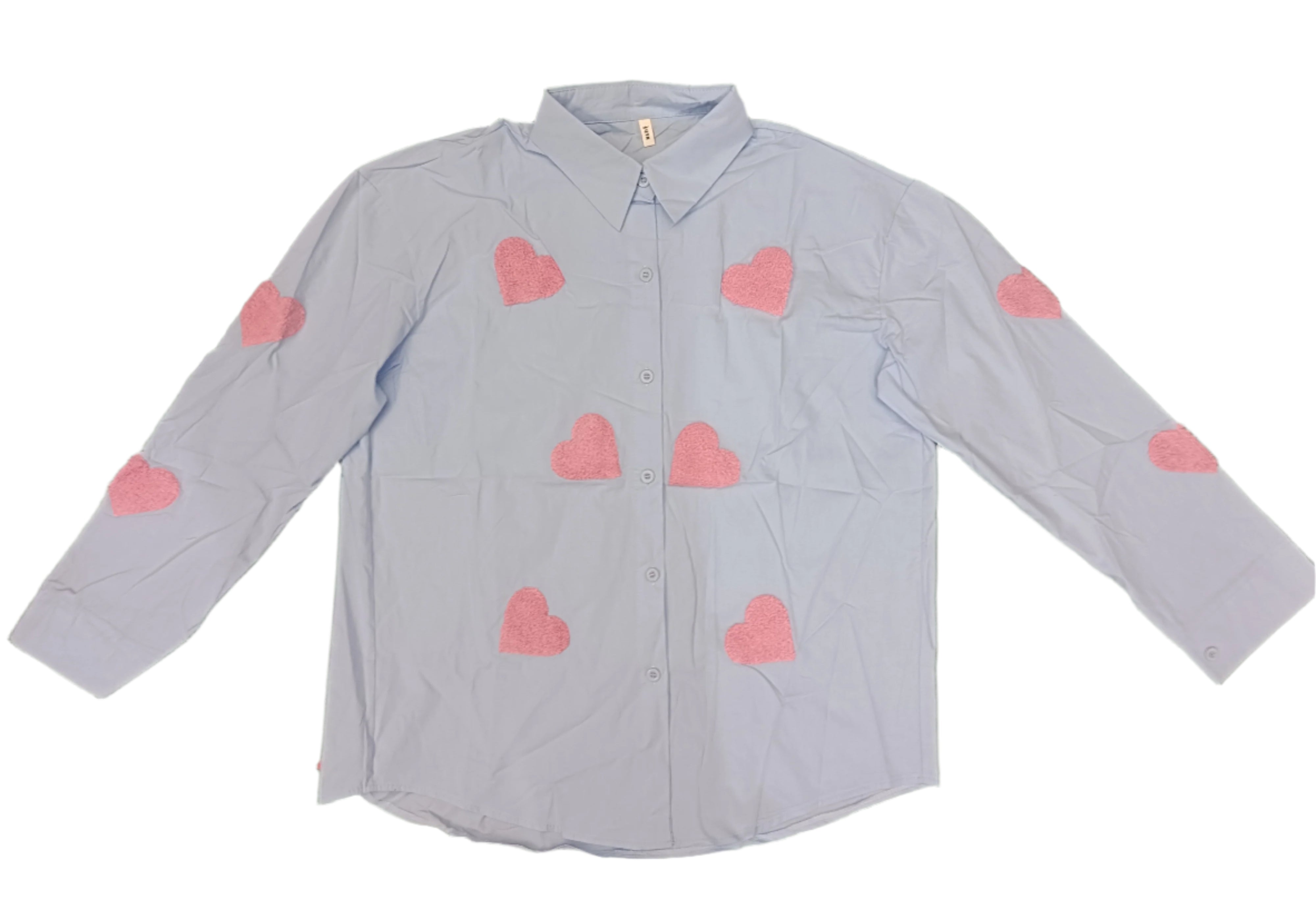 Women's Heart Printed Cotton Shirt