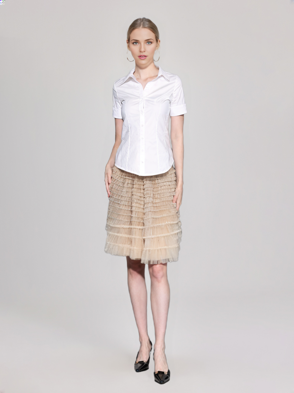 Women's Dreamy Ruffle Mesh Design for Elegant & Party Looks Skirt